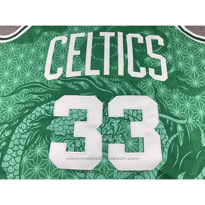 Maillot Boston Celtics Larry Bird #33 Asian Heritage Throwback 1985-86 Vert